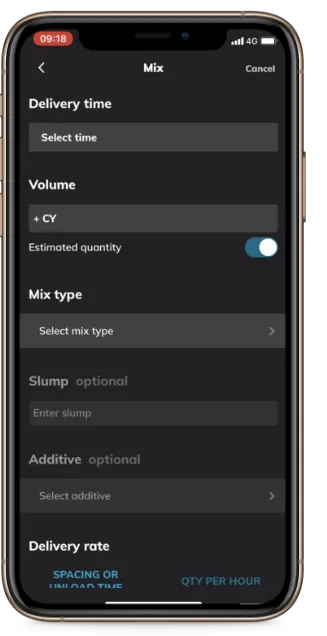 Sélectionner le calendrier de livraison et autres détails screenshot