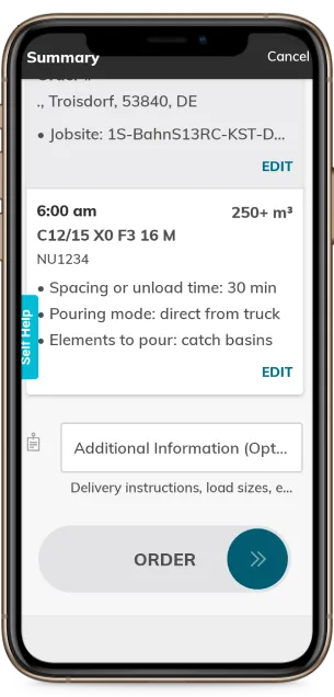 Swipe To Place The Order screenshot